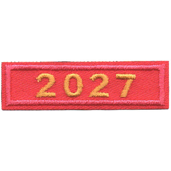2027 Pink Year Bar Patch