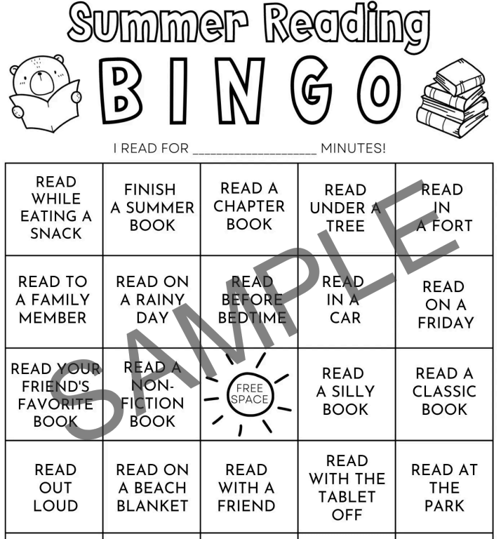 2026 Summer Reading Bingo
